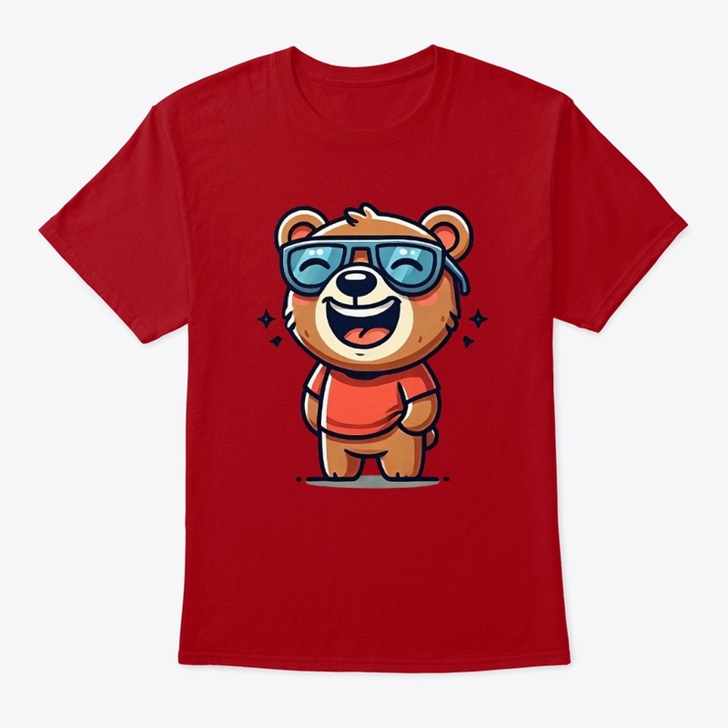 Cool Laughing Bear - Cartoon Vibes