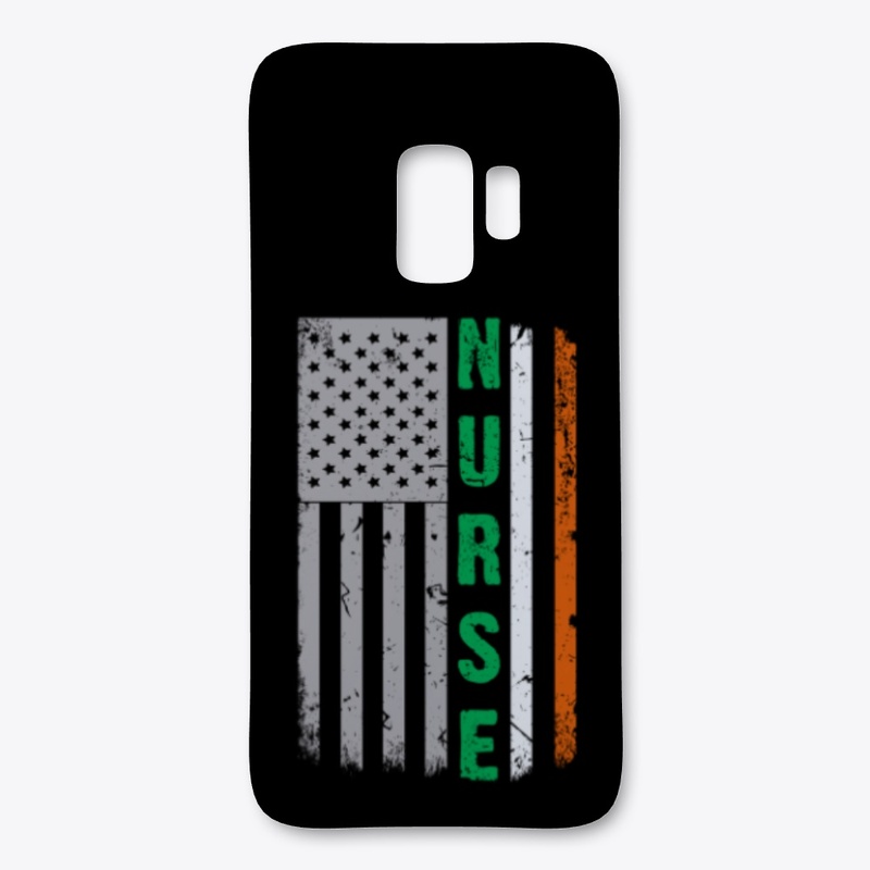 Nurse Irish American Flag Pride