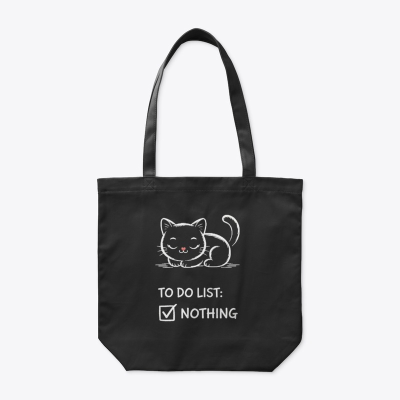 Funny Cat To Do List Nothing Lazy Humor