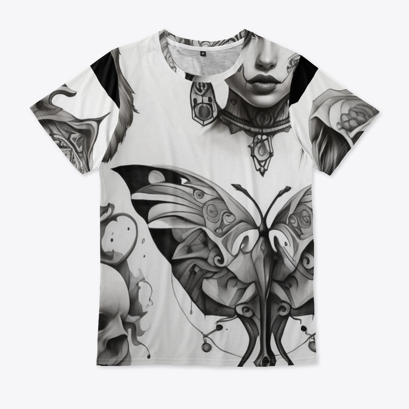Black and white tatoo