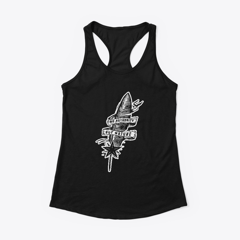No Authority But Nature (White on Black)