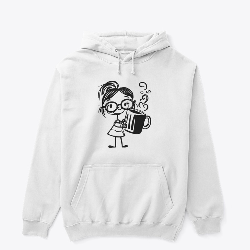 Cute Coffee Girl Cartoon Design
