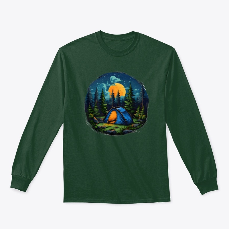 Camping in the jungle dark t shirts