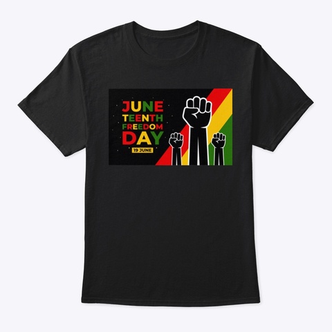 Juneteenth Fist T Shirt Men Black T-Shirt Front