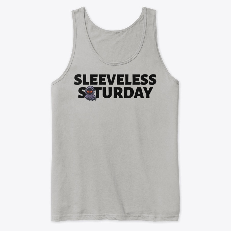 Sleeveless Saturday Black Logo Tank Tops