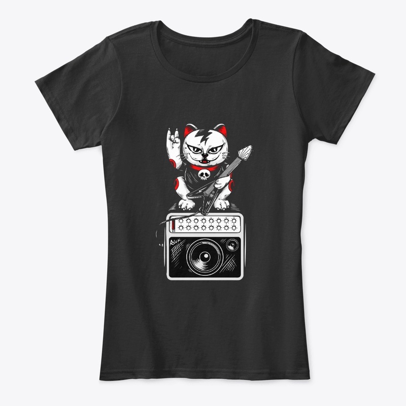 Music Funny Cat T-Shirts Guttier Lover