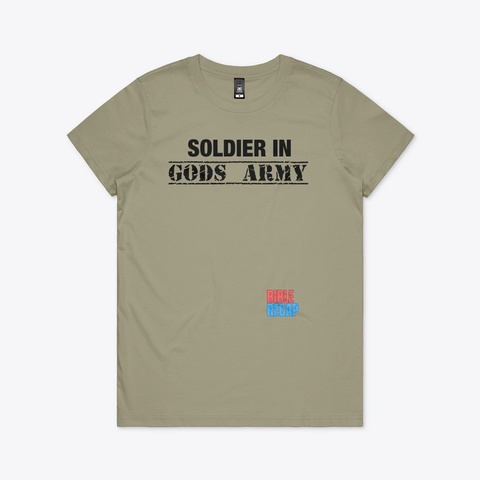 Woman's God's Army Eucalyptus T-Shirt Front