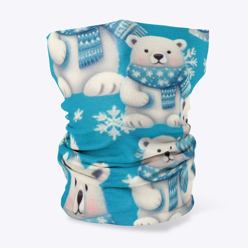 Polar bear winter Neck Gaiter