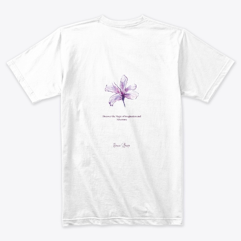 purple flower print tee