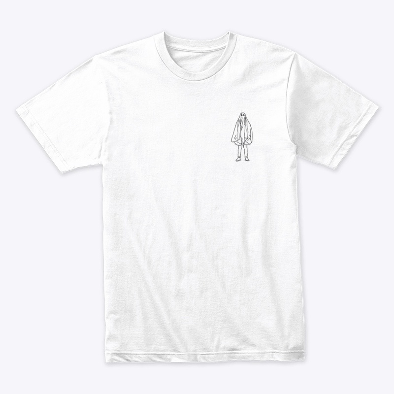 Small Icon Ghostie Black on White