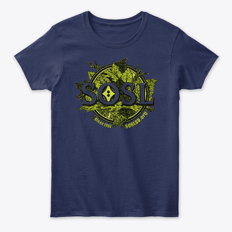 Changing leaves womens tee in chartreuse