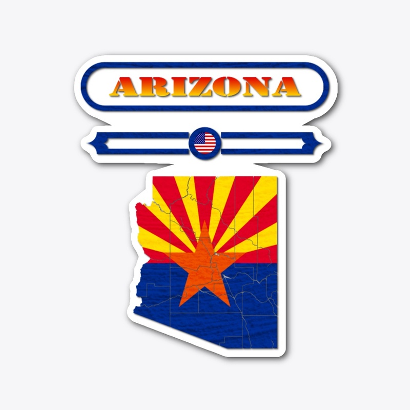 ARIZONA MAP, ARIZONA, USA. SAMER BRASIL