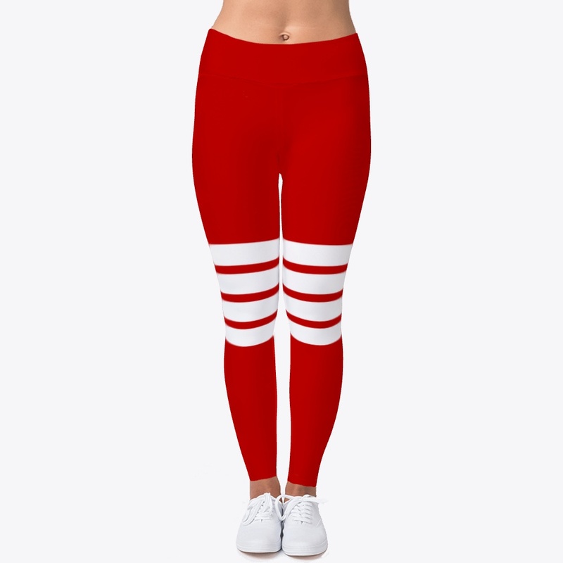 Classic White Stripes On Red