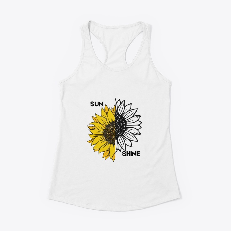 Half Bloom – Sunflower Art Tee for Women