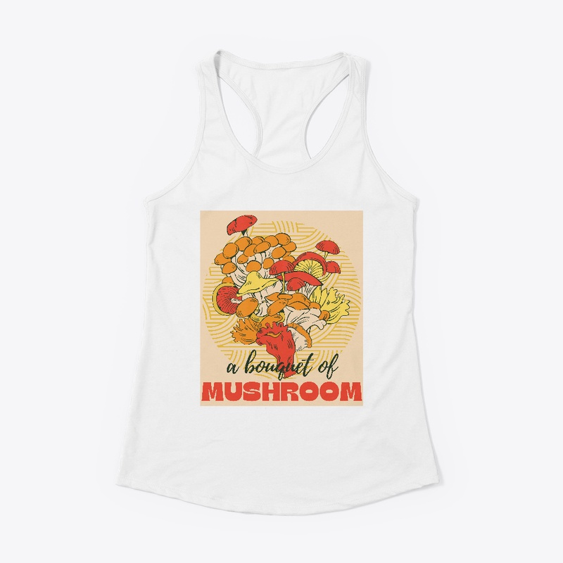 A bouquet of mushroom round background