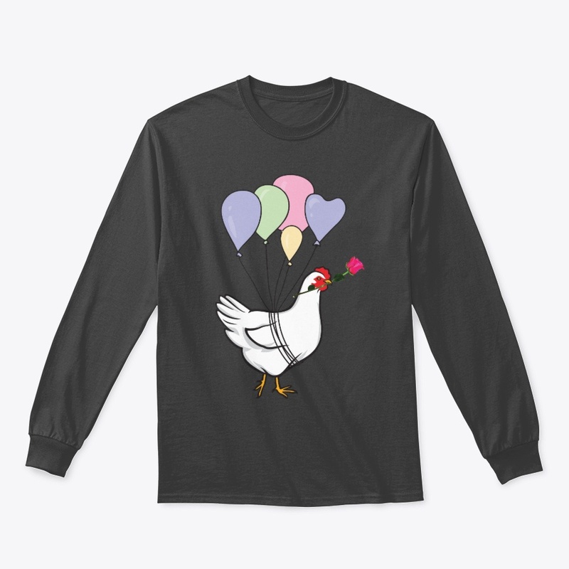 Chicken Rose Valentines Day Shirt