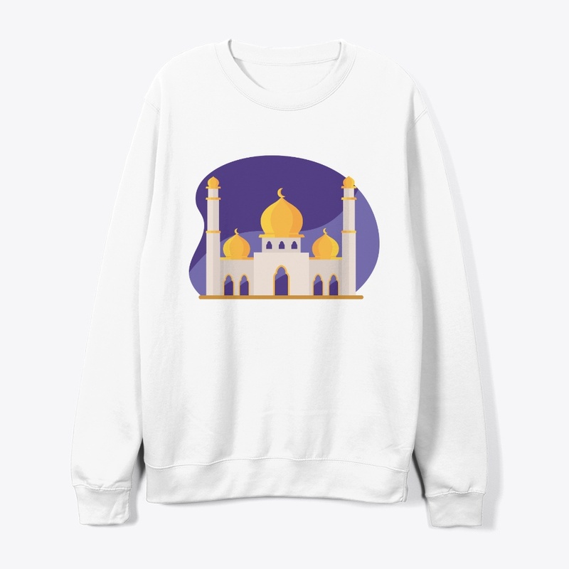 Elegant Golden Mosque Illustration 