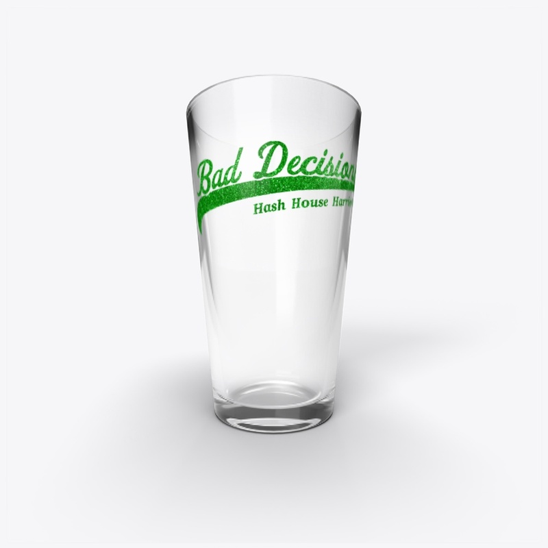 Green Glitter Pint Glass