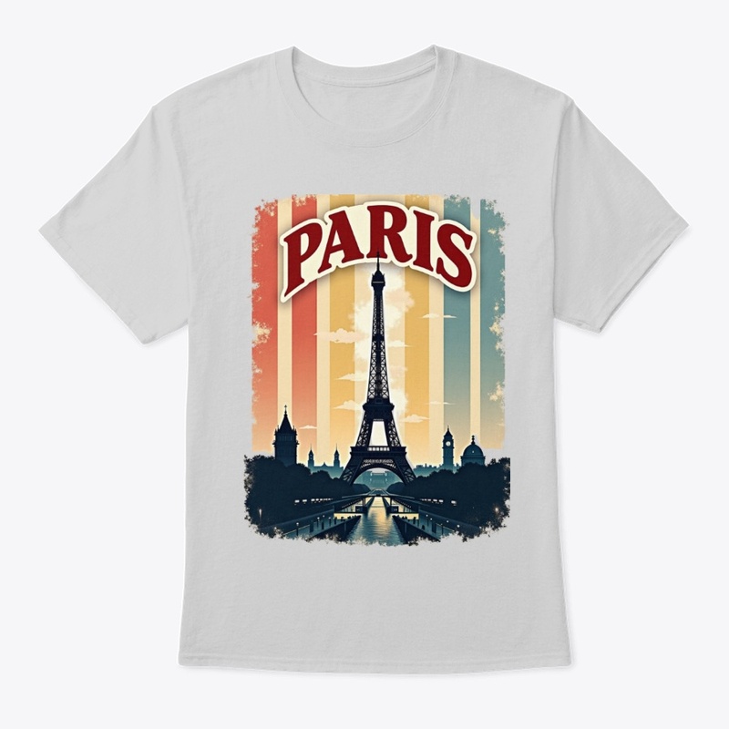 Retro Paris Eiffel Tower 