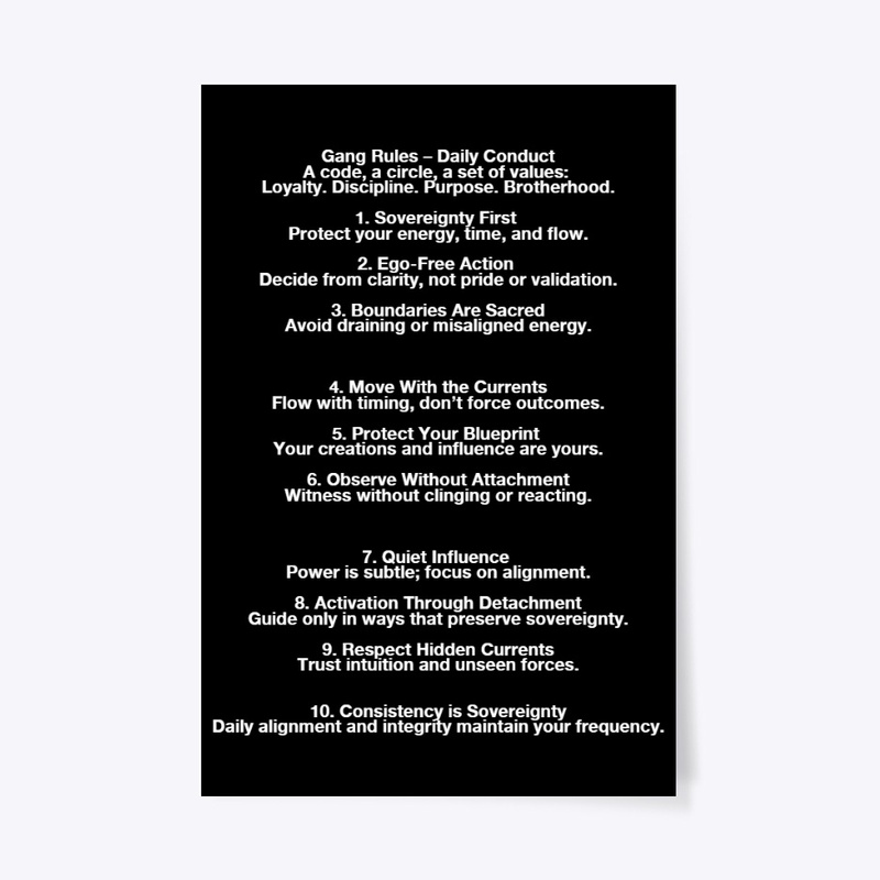 Gang Rules – Daily Conduct 