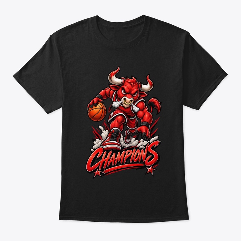 Charging Bull Basketball Mascot