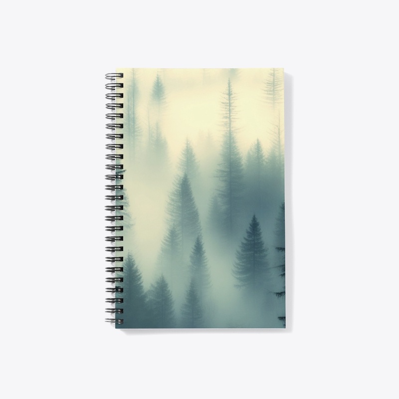 Beautiful luxurious foggy woods pattern