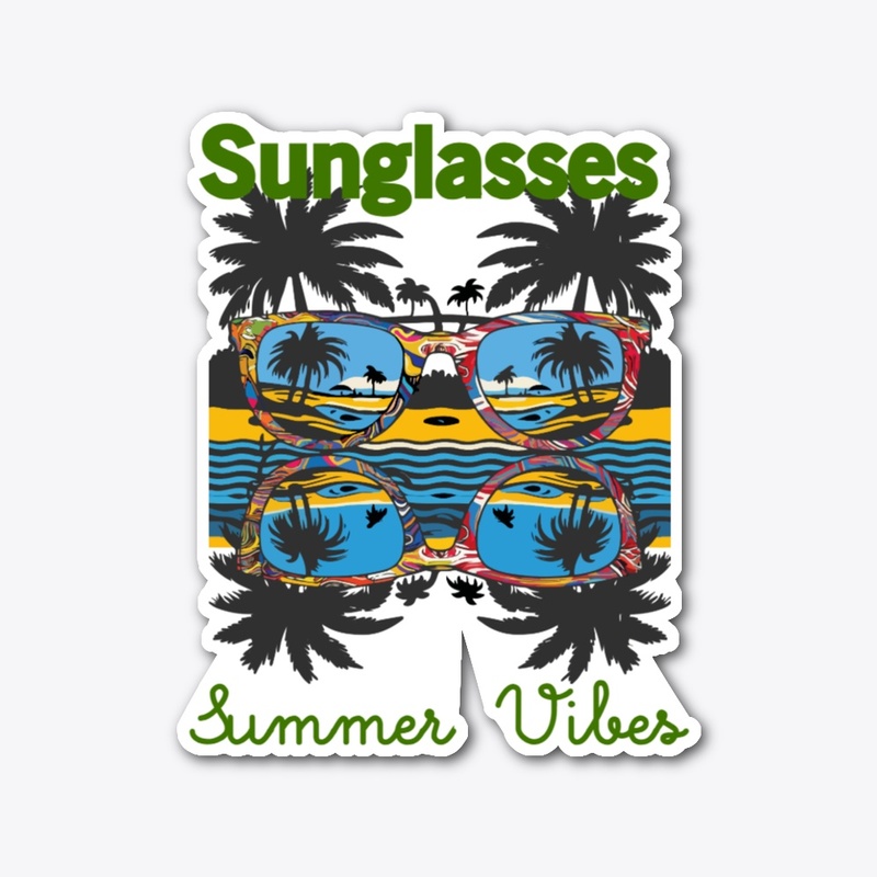 Sunglasses with Palm Trees T-Shirt 