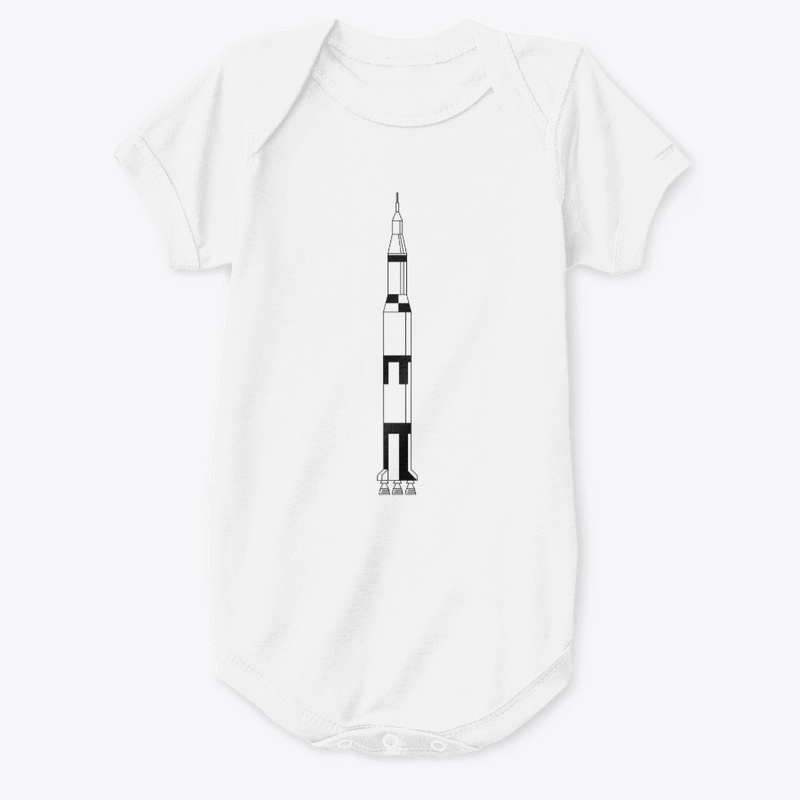 Saturn V Blueprint, Black on White