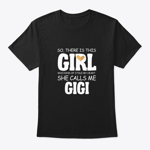 This Boy Stole My Heart He Calls Me Nana Black T-Shirt Front