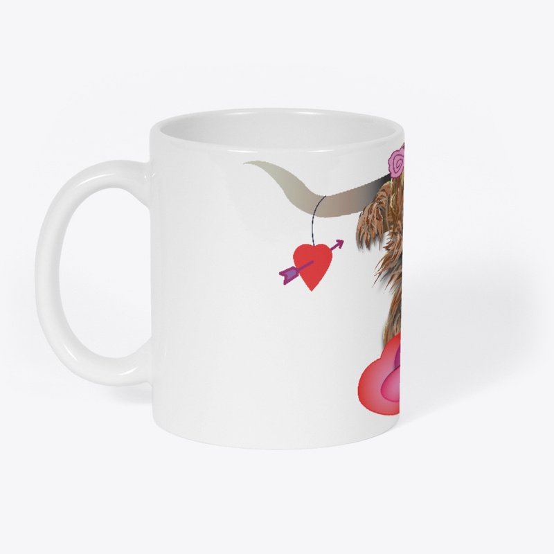 Happy Valentines Day Cow 