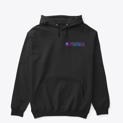 Phobia Design 1 Black T-Shirt Front
