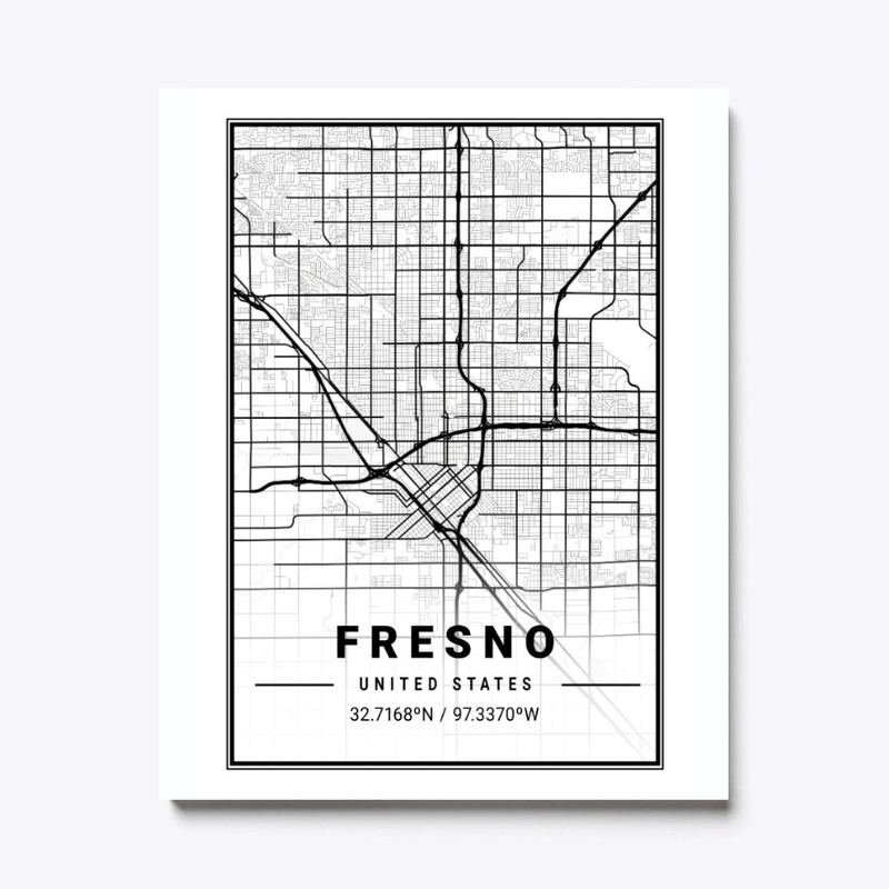 Fresno Light City Map
