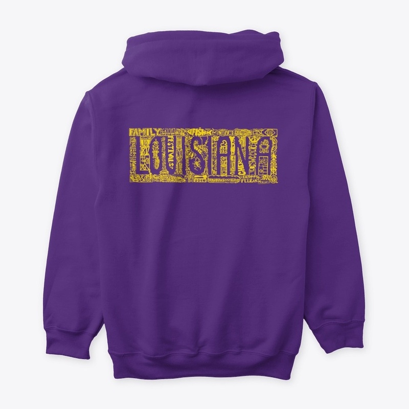 Louisiana Print Tee - Yellow text