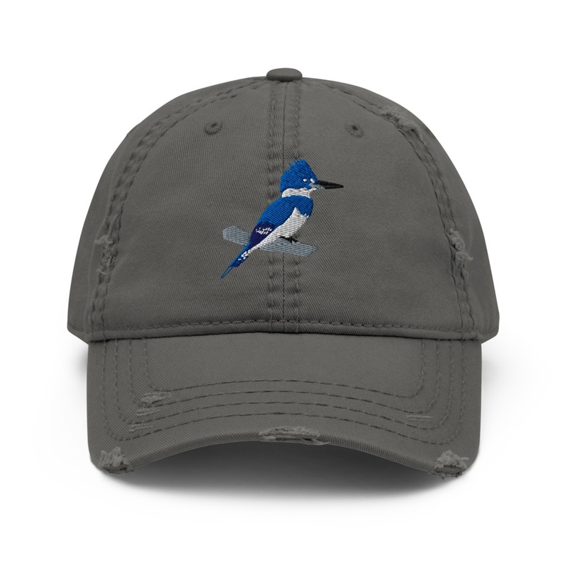 Kingfisher Embroidered Distressed Hat