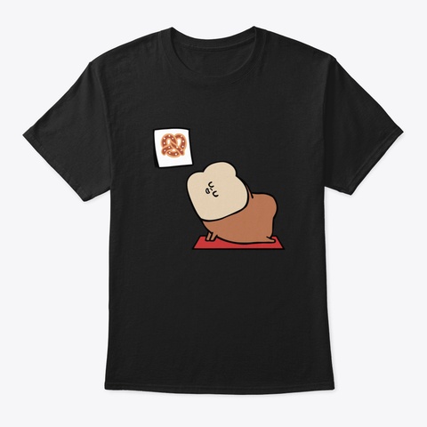 Bread Yoga Goals Black T-Shirt Front