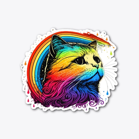 Neon Cat Standard T-Shirt Front