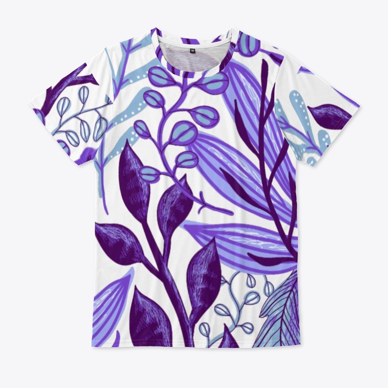 Purple Floral All Over Print 