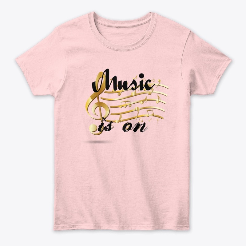 Music is on tees,music notes,rhythm,rock