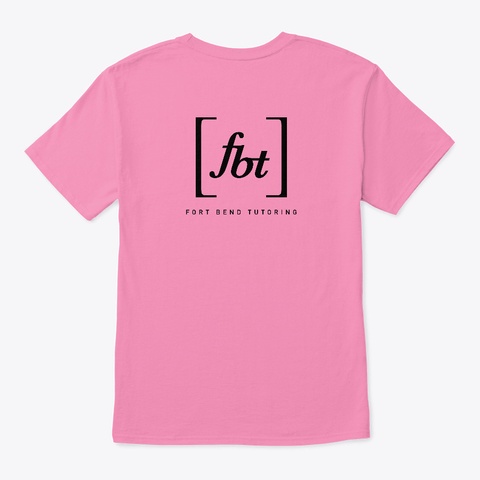 I Speak Math [Fbt] (Black Letters) Pink T-Shirt Back
