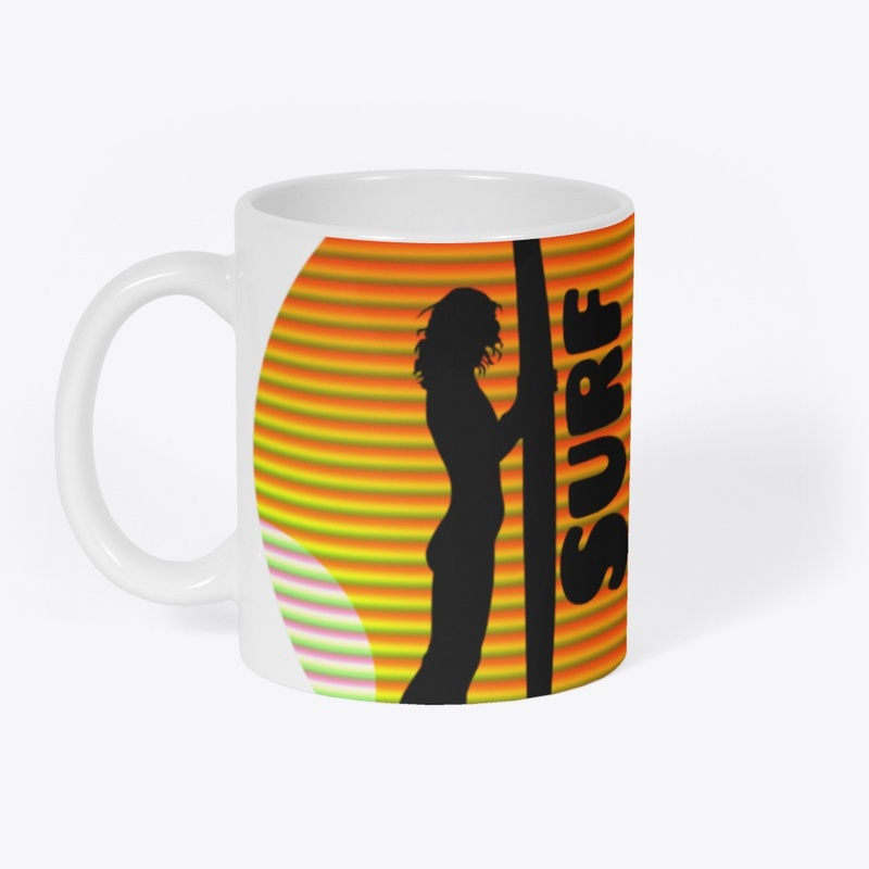 Surfer Girl at Sunset
