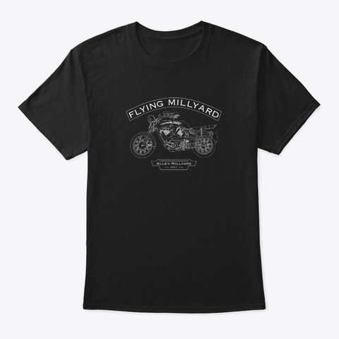 The Flying Millyard  Black T-Shirt Front