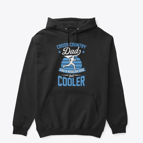 Cross Country Dad Like A Regular Black T-Shirt Front