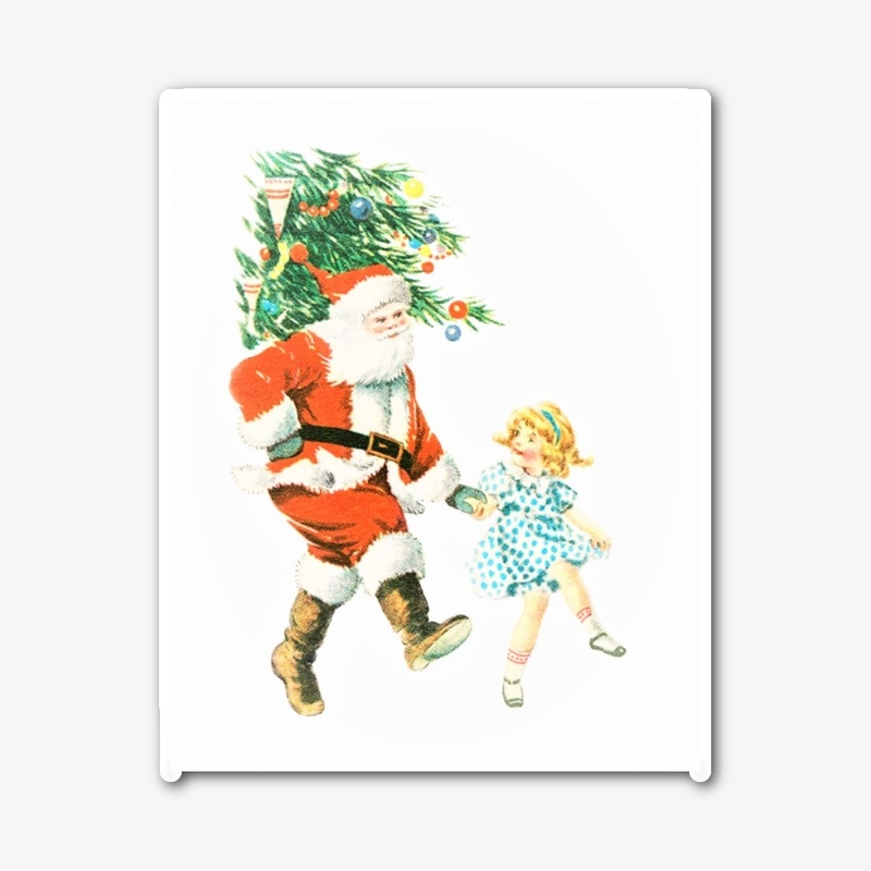 Vintage dancing Santa