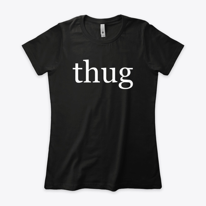 Thug in White on a Black Background