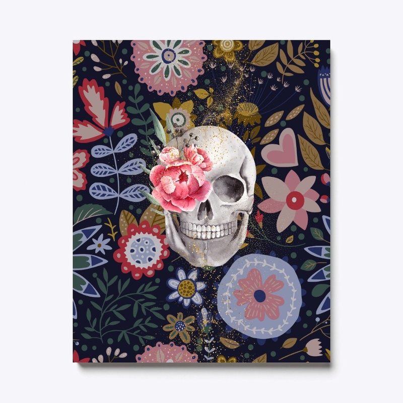 Skull serenity art canvas