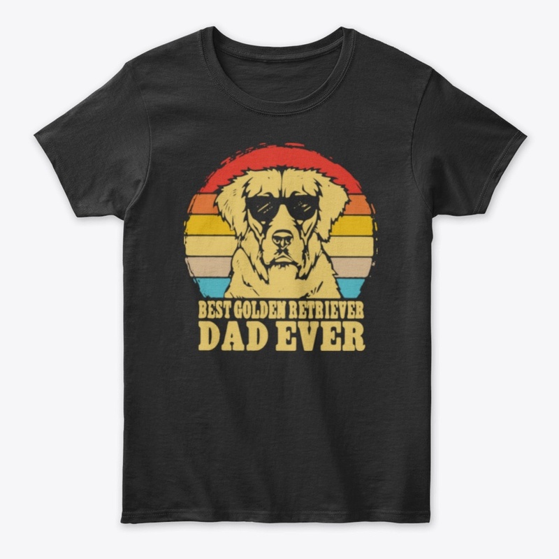 Best Golden Retriever Dad Ever Vintage