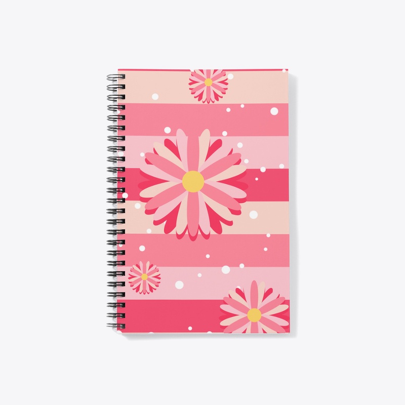 Cute Cherry Blossom Pattern Notebook