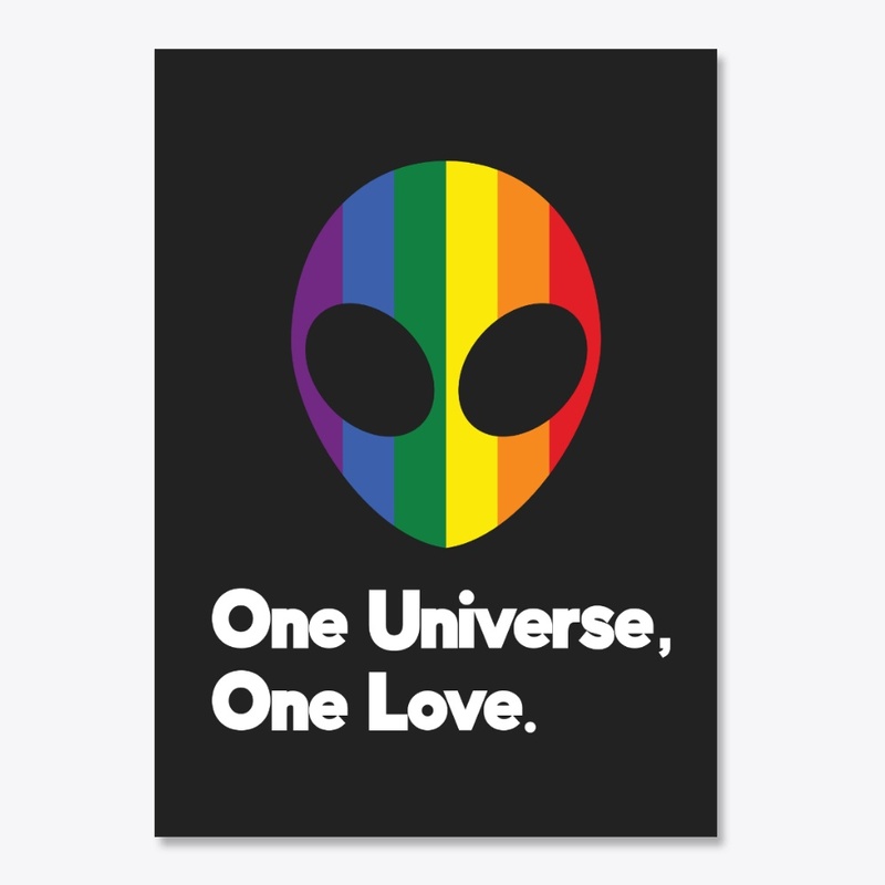 One Universe One Love Pride Alien Decal