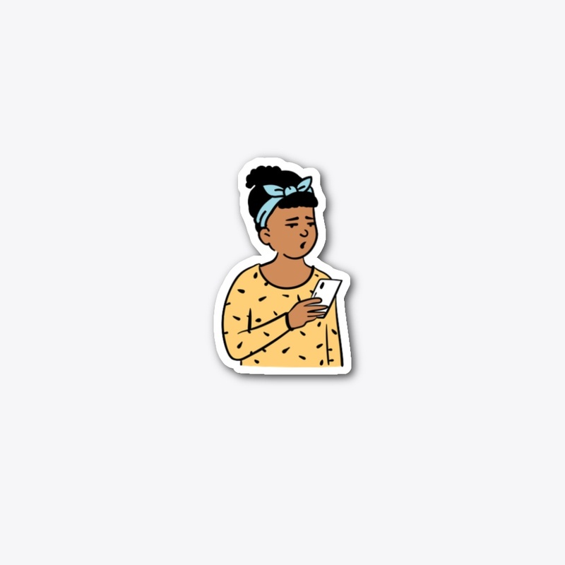 Yellow Sweater Card Sticker