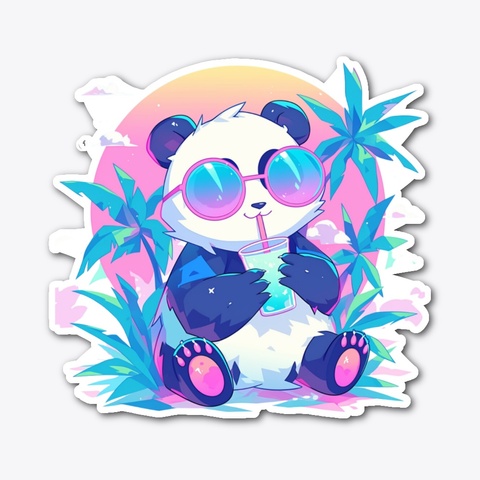 Panda At The Beach! Standard T-Shirt Front
